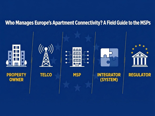 Who Manages Europe's Apartment Connectivity? A Field Guide to the MSPs