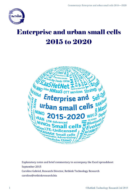 Enterprise Small Cells 2015 to 2020