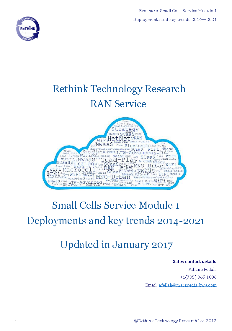 Small Cells Service Module 1 Deployments and key trends 2016-2021