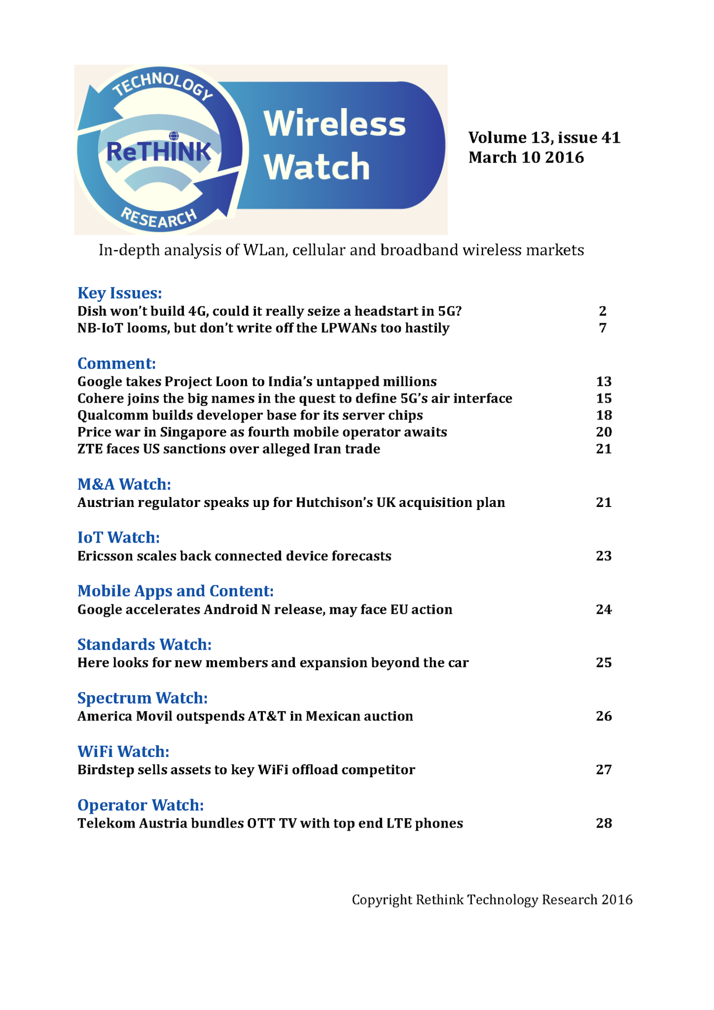 Wireless Watch 629 March 10: Dish's next moves