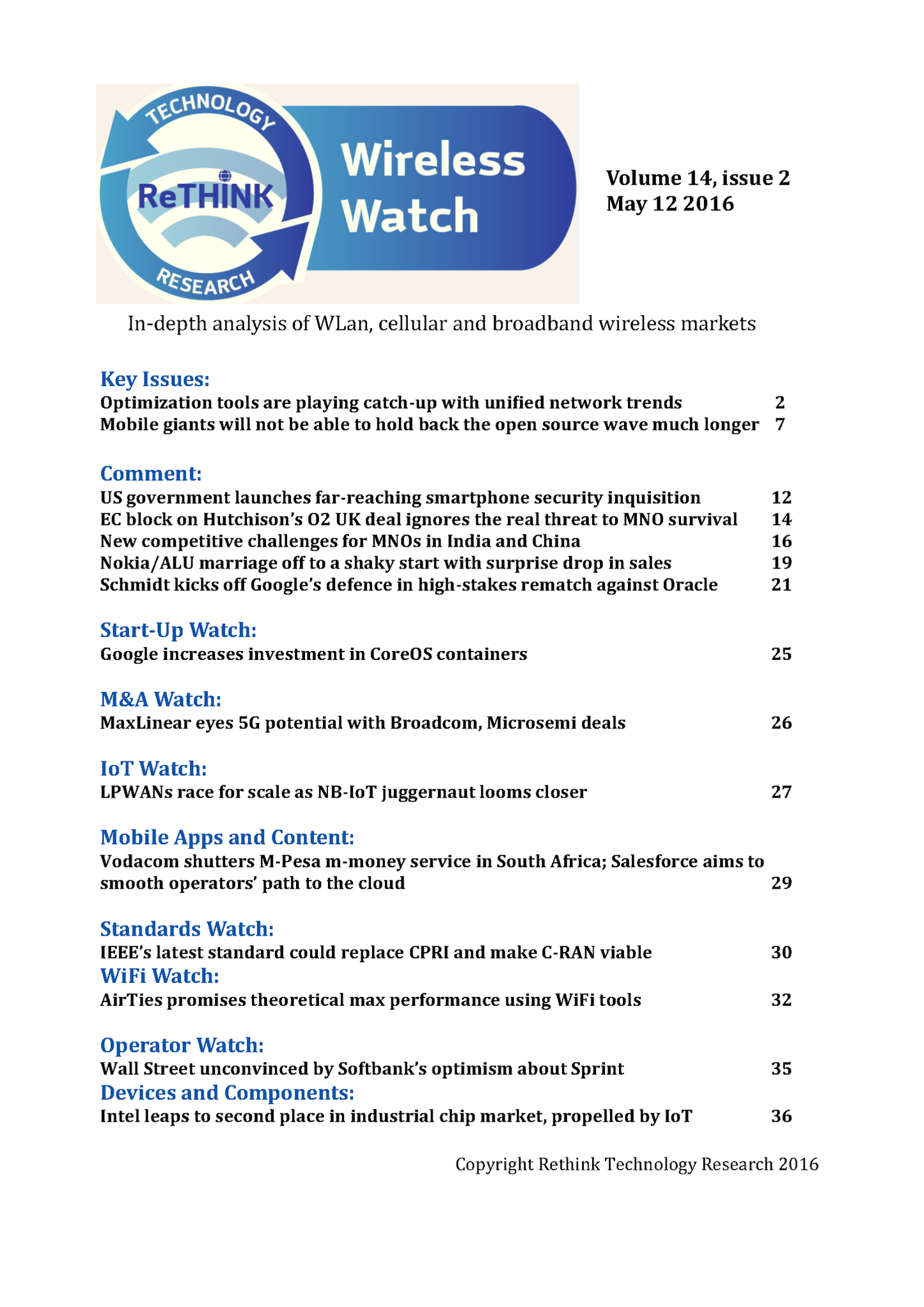 Wireless Watch 638: Open source in mobile networks