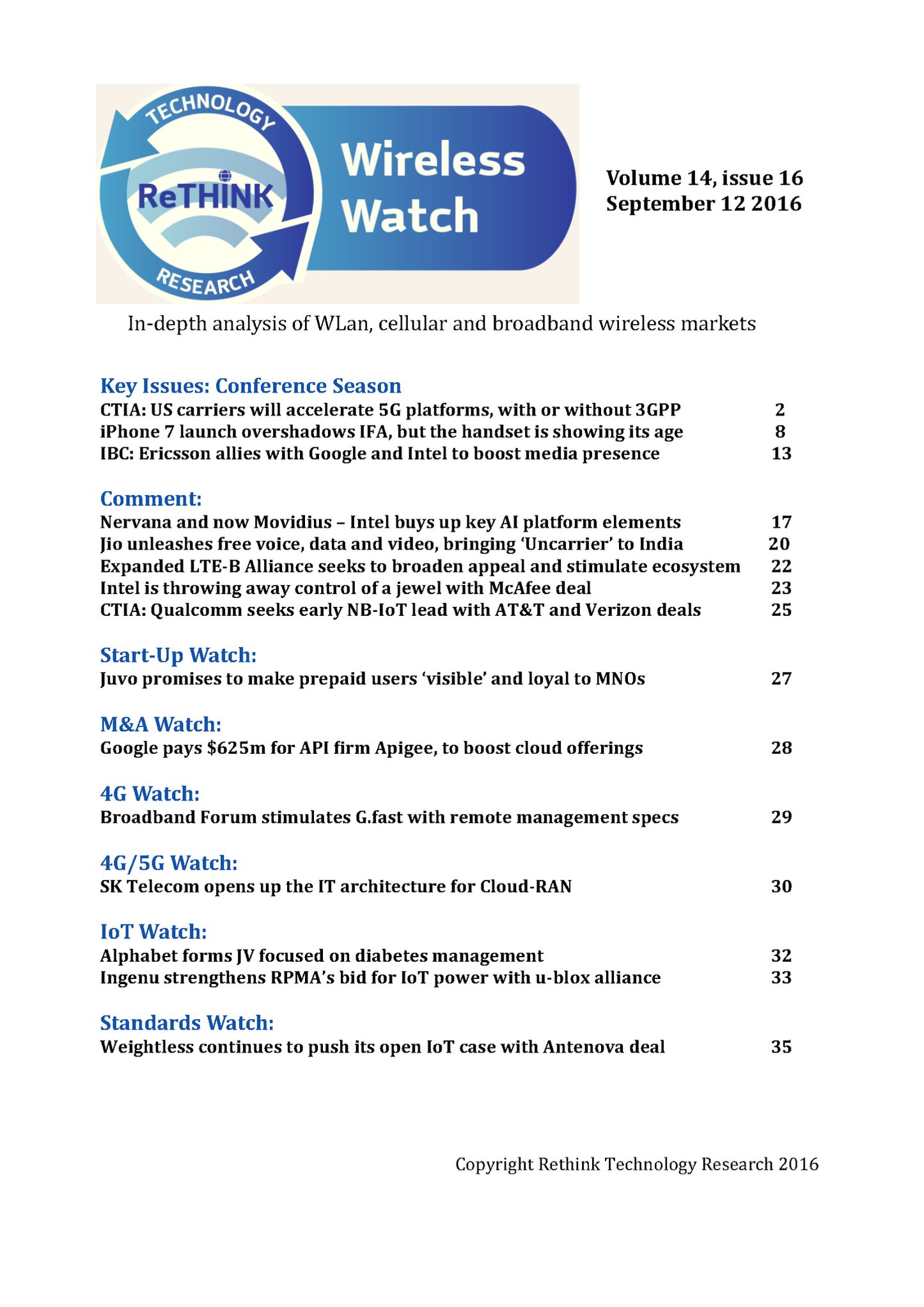 Wireless Watch 653 September 12: News from IBC and CTIA
