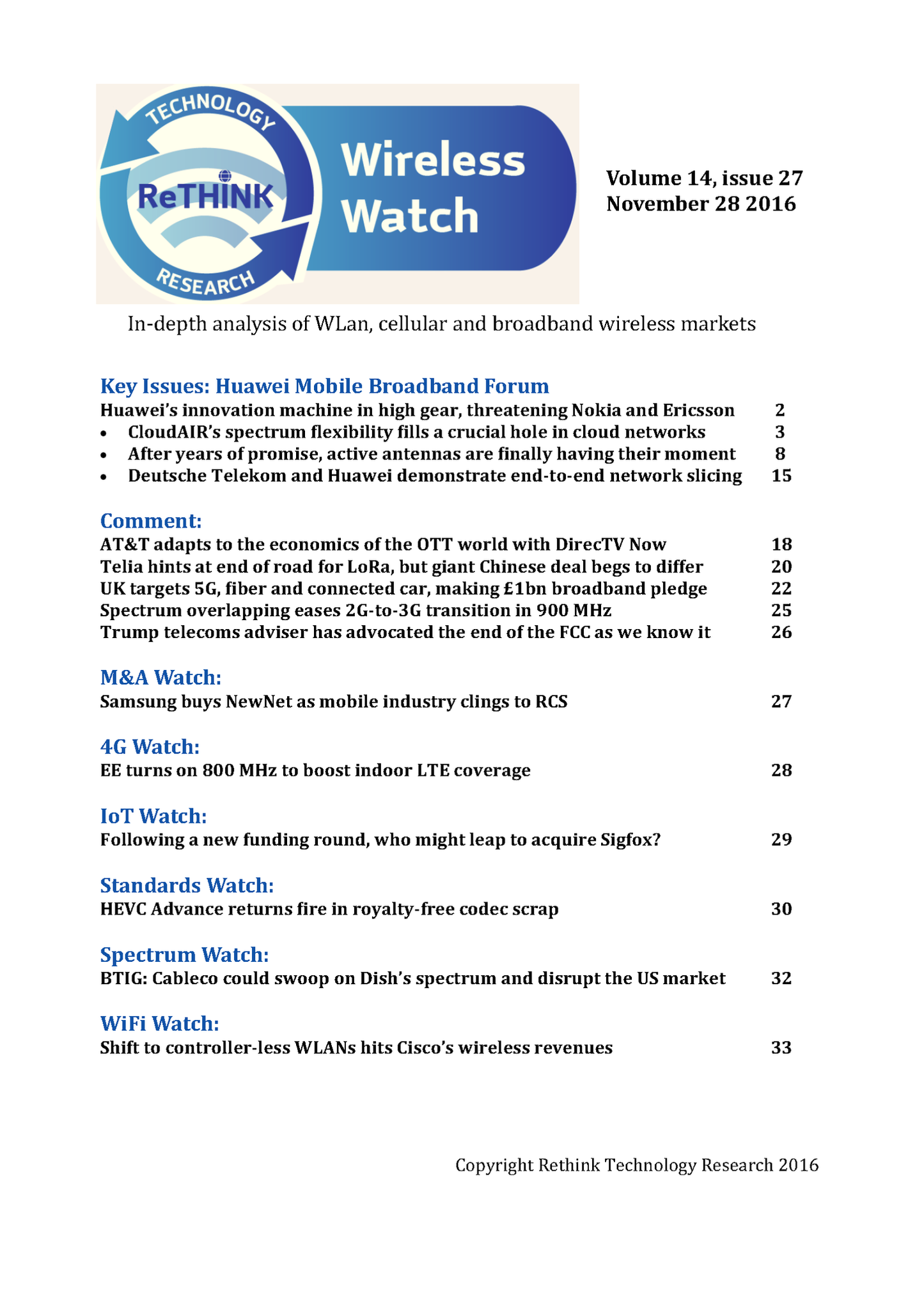 Wireless Watch 664 November 28: Huawei Mobile Broadband Forum